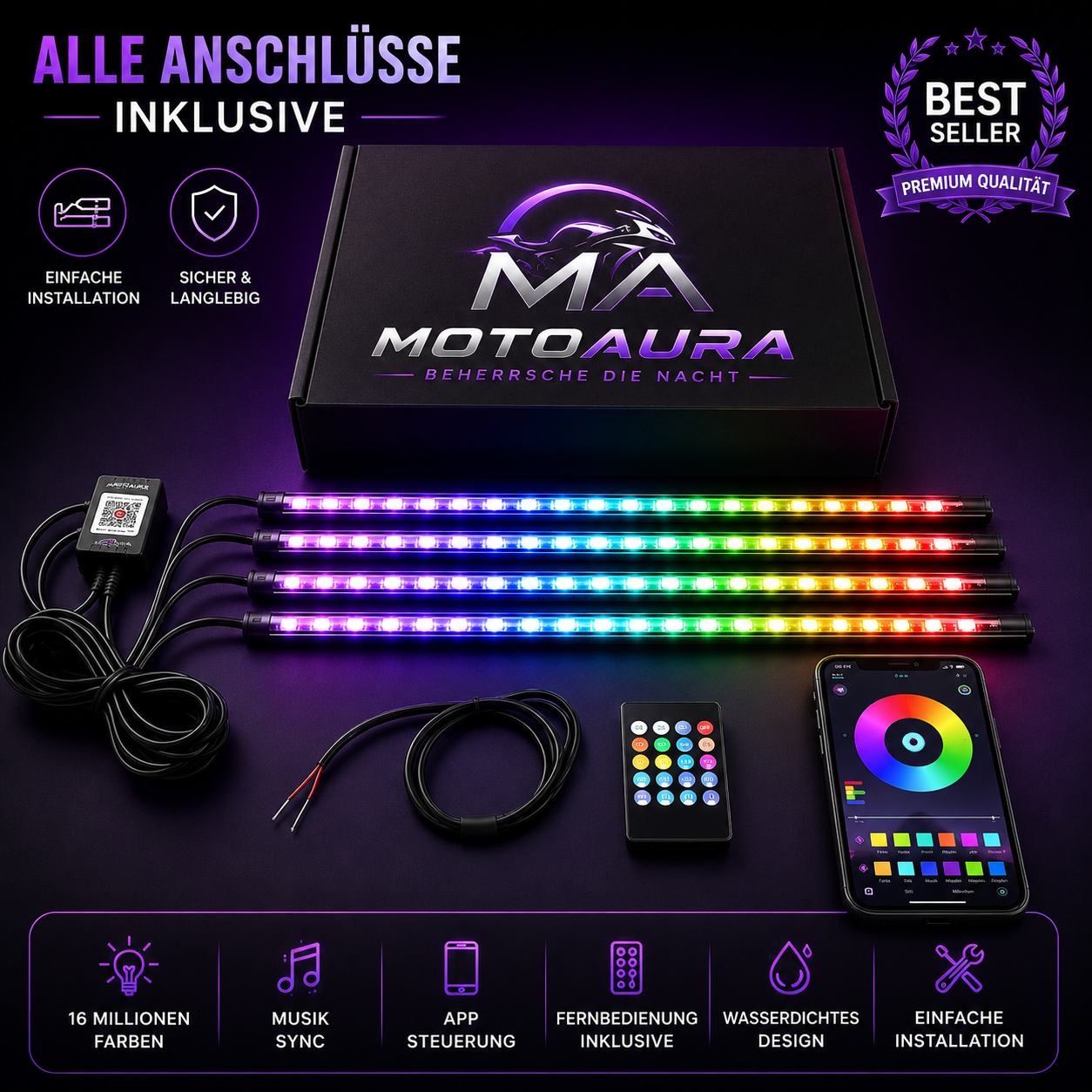 MotoAura™ Motorrad-LEDs