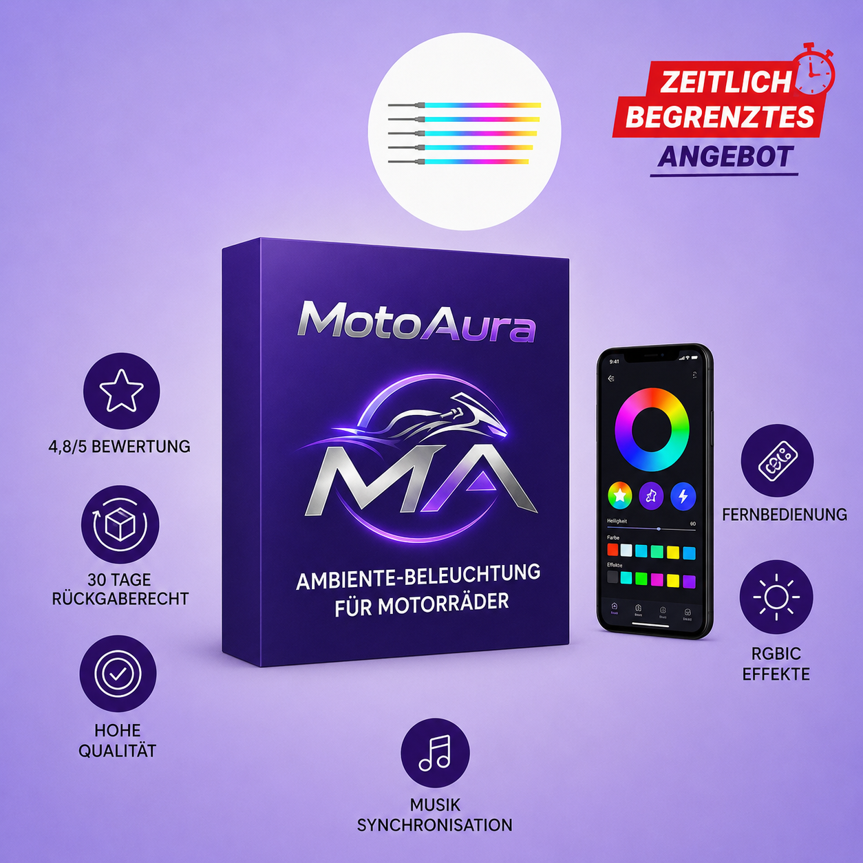 MotoAura™ Motorrad-LEDs